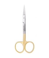 SurgiMac | SurgiMac Iris Scissors Straight with Tungsten Carbide Tips, Gold Handles, Stainless Steel, Air Series, 1/Pk | MS-001