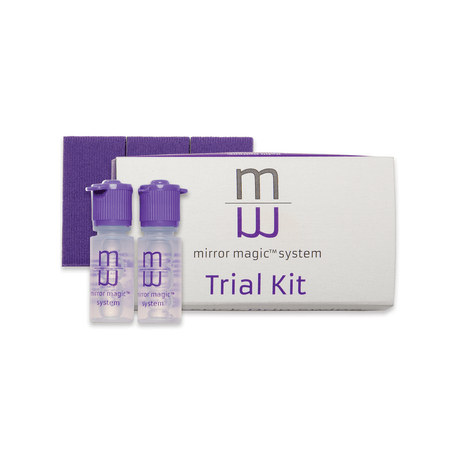 Zirc Dental Products | Mirror Magic Anti-Fog System, 2 - 6ml bottles of Anti-Fog solution and 24 Swipe | 50R200