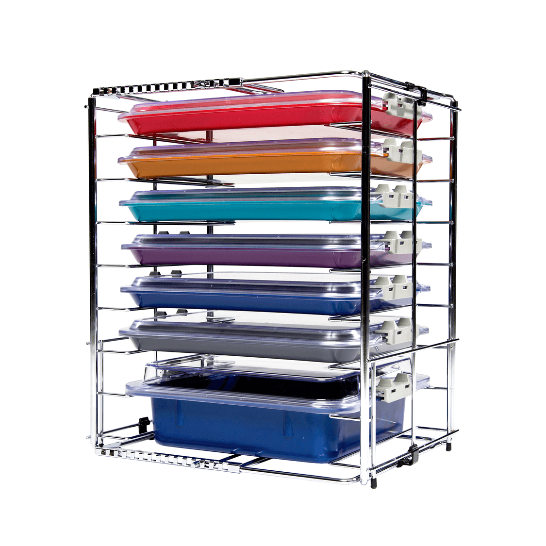 Zirc Dental Products | Multi-Mod 8-Place Rack, Can hold 8 trays or 4 tubs with covers, Adjustable | 21Z410