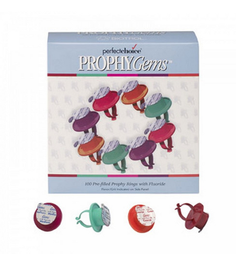 Prophy Gems Medium grit Cool Mint flavored Prophy Paste with Fluoride, box PGM102CM
