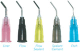 Pac-Dent | Prebent Needles 20 Ga., flow-sealant, Yellow, 100/pk | 228y