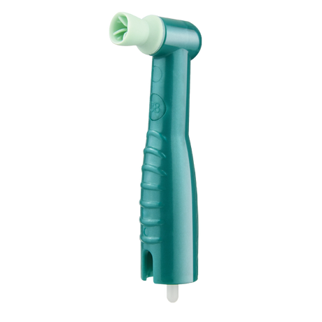 Pac-Dent | ProAngle Ergo disposable Prophy angle, soft teal cup | 168-144	ProAngle Ergo disposable Prophy angle, soft teal cup, standard boxage, 144/box