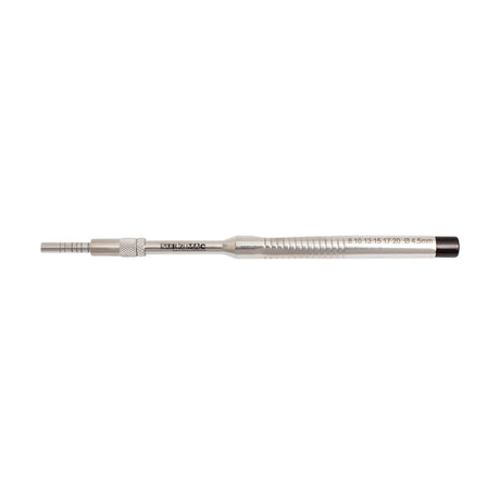 SurgiMac | 1 Straight Sinus Osteotomes L-Key Stops Concave Diameter 4.5, Stainless Steel, Pro Series, 1/Pk | OS-1004-P
