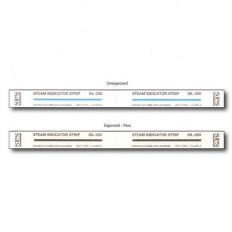 Crosstex | Steam Indicator Strip, Laminated, 8in, Type 4, 250/bx | SIL-250-L