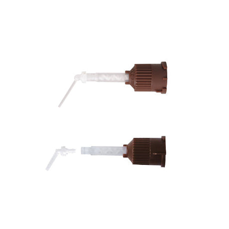 Mydent | T-Mix HP Mixing Tips, Core Material, Brown, 25 X-Fine Clear Intra-Oral Tips, 25/bg | VP-8150T