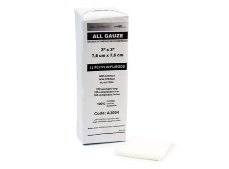 Medicom | Gauze Sponge, 2" x 2", 8-Ply, Sterile, 2s, 50/Bx, 30 Bx/Cs | A2800