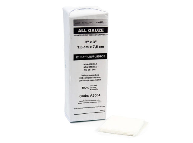 Medicom | Gauze Sponge, 2" x 2", 8-Ply, Sterile, 2s, 50/Bx, 30 Bx/Cs | A2800