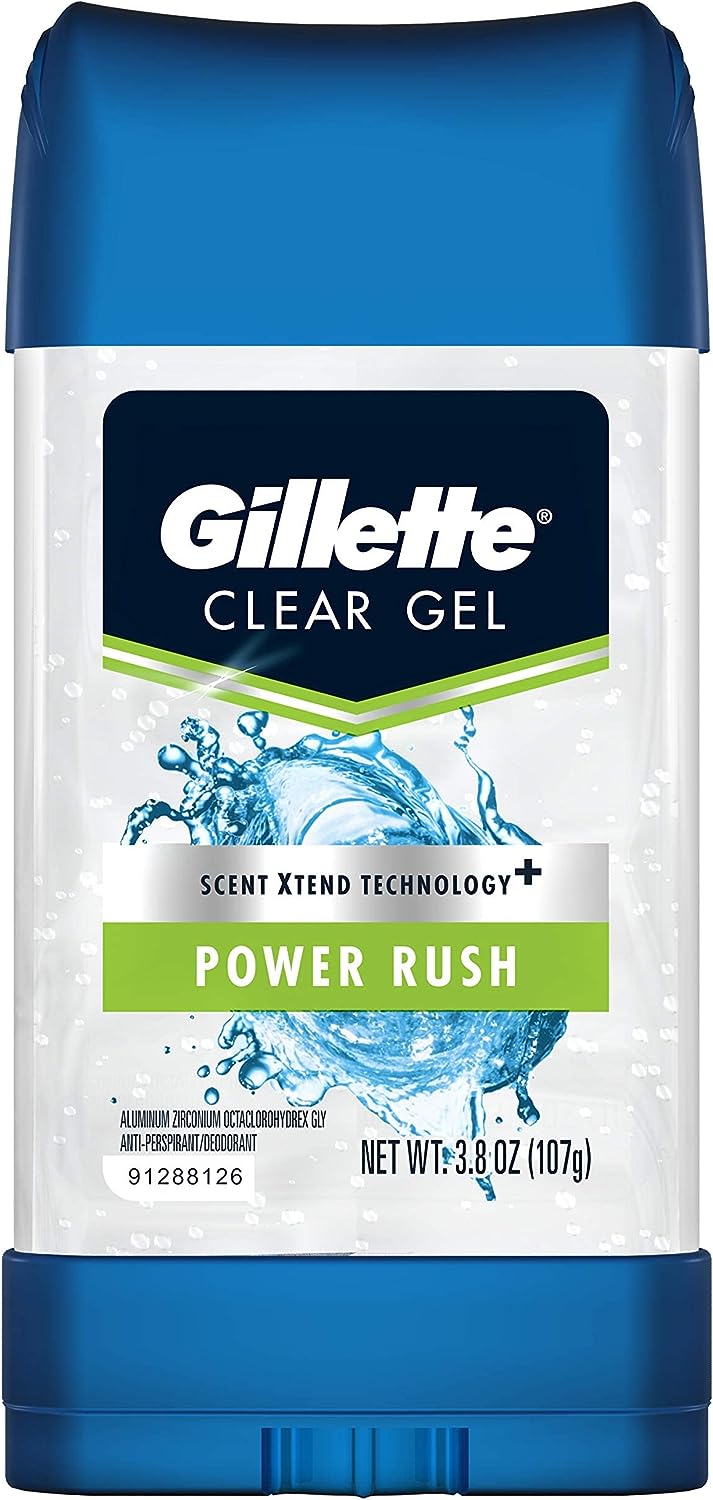 Procter & Gamble | Gillette Clear Deodorant, Gel, Power Rush, 3.8 oz, 12/cs | 4740065555-1