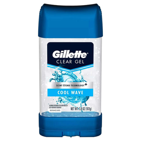 Procter & Gamble | Gillette Clear Deodorant, Gel, Cool Wave, 3.8 oz, 12/cs | 4740065552-1