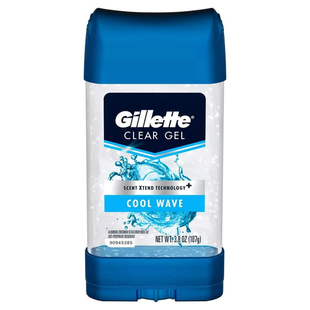 Procter & Gamble | Gillette Clear Deodorant, Gel, Cool Wave, 3.8 oz, 12/cs | 4740065552-1