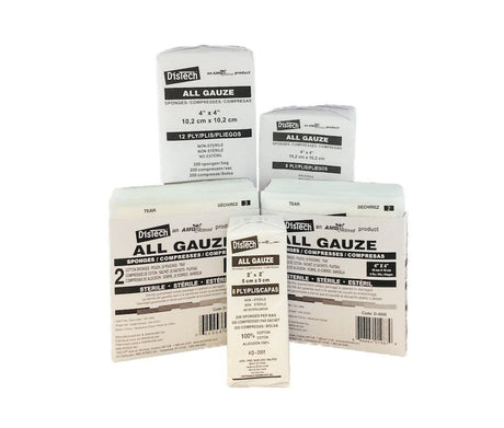 Medicom | Gauze Sponge, 4" x 4", 12-Ply, Sterile, 1S, 100/Bx, 12 Bx/Cs | D-4412
