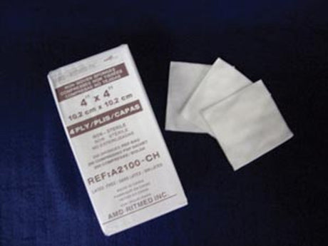 Medicom | Non-Adherent Island Dressing, 4" x 4", Non-Sterile, 200/pk, 10 pk/cs | A2100-CH