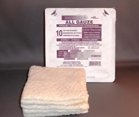 Medicom | Fluff Sponge, 6" x 6¾", Sterile, 10/Hard Tray, 48 Tray/Cs | A66750