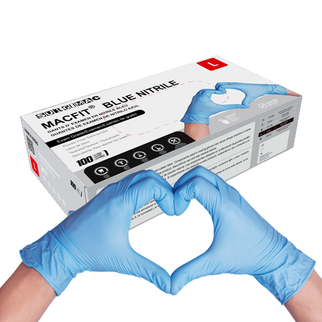Nitrile Exam Gloves MacFit by SurgiMac | Blue | 100 Count