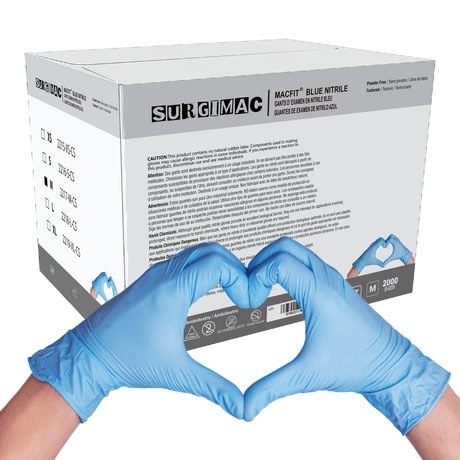 Nitrile Exam Gloves MacFit by SurgiMac | Blue | 200 Count