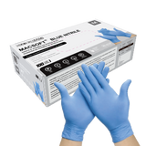 Nitrile Exam Gloves MacSoft by SurgiMac | Blue | Chemo Tested | 100 Count