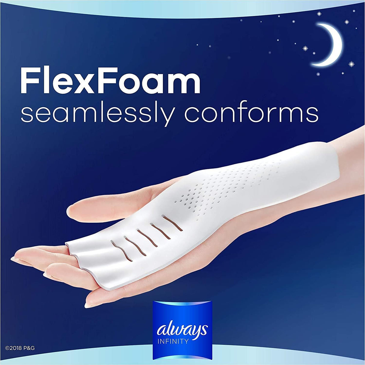 Procter & Gamble | Always Infinity Overnight Pads, Size 4, W/ Wings, Unscented, 13/bx, 6 Bx/cs | 3700000855