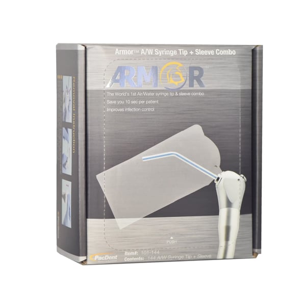 Armor Air/Water Syringe Tip and Sleeve Combo, 144/Box.