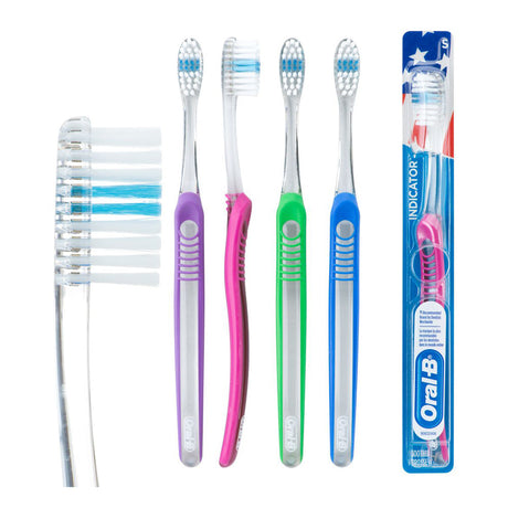Procter & Gamble | Oral-B Indicator Toothbrush, 35 Soft, 4 Assorted Colors: Green, Dark Blue, Purple & Pink, 12/bx | 80345507