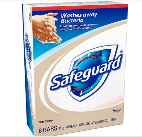 Procter & Gamble | Safeguard Deodorant Bar Soap, Beige, 4 oz, 8ct/pk, 6pk/cs | 3700021854