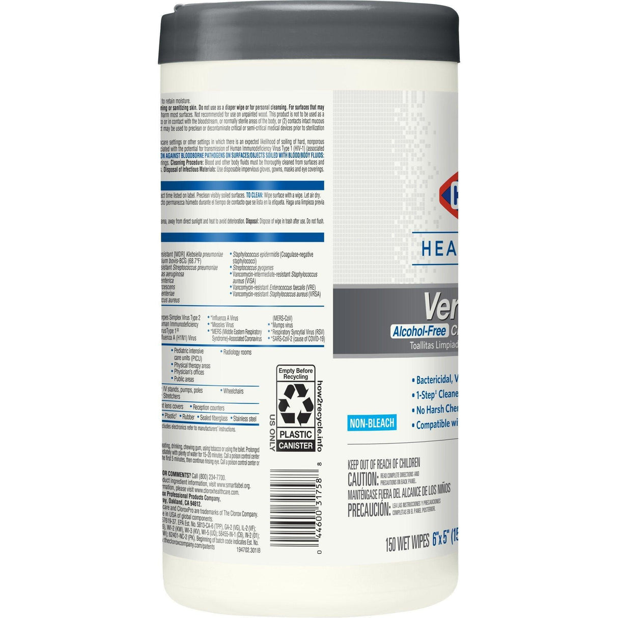 Clorox | Clorox Healthcare VersaSure Surface Disinfectant Cleaner Premoistened Quaternary Based Manual Pull Wipe 150 | 31758