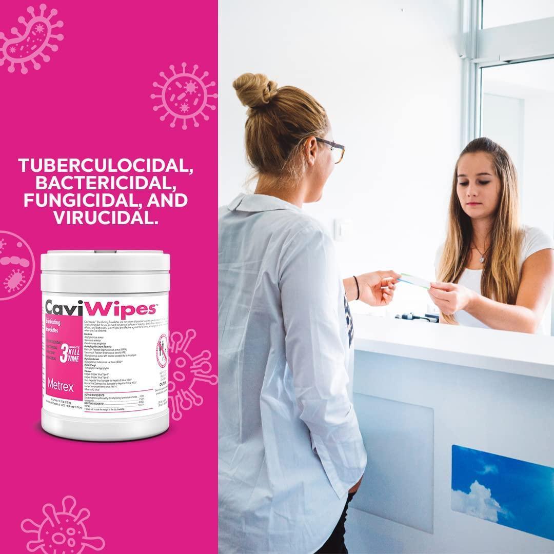 Metrex | Metrex CaviWipes Disinfecting Towelettes, Premoistened Alcohol-Based, Manual Pull, 13-1100 | 13-1100-1