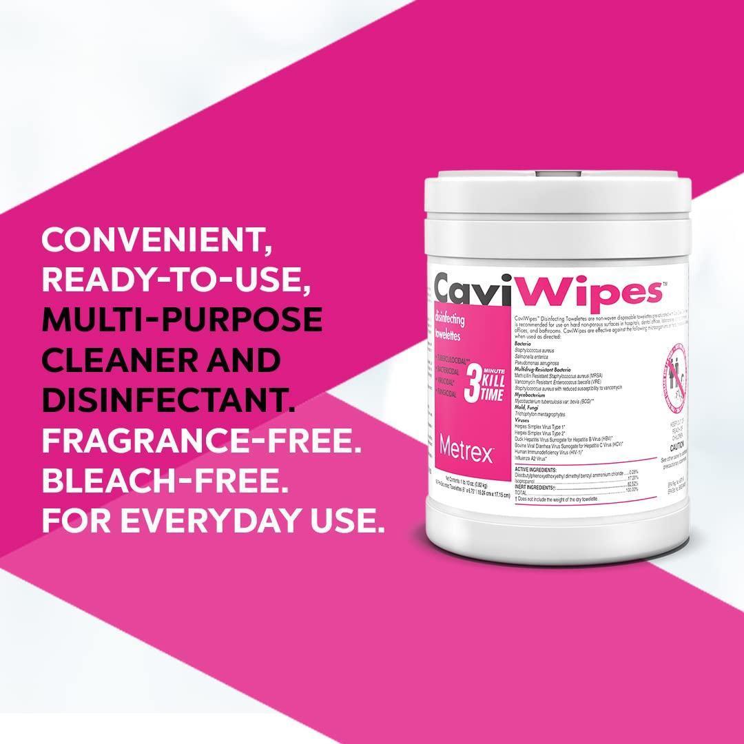 Metrex | Metrex CaviWipes Disinfecting Towelettes, Premoistened Alcohol-Based, Manual Pull, 13-1100 | 13-1100-1