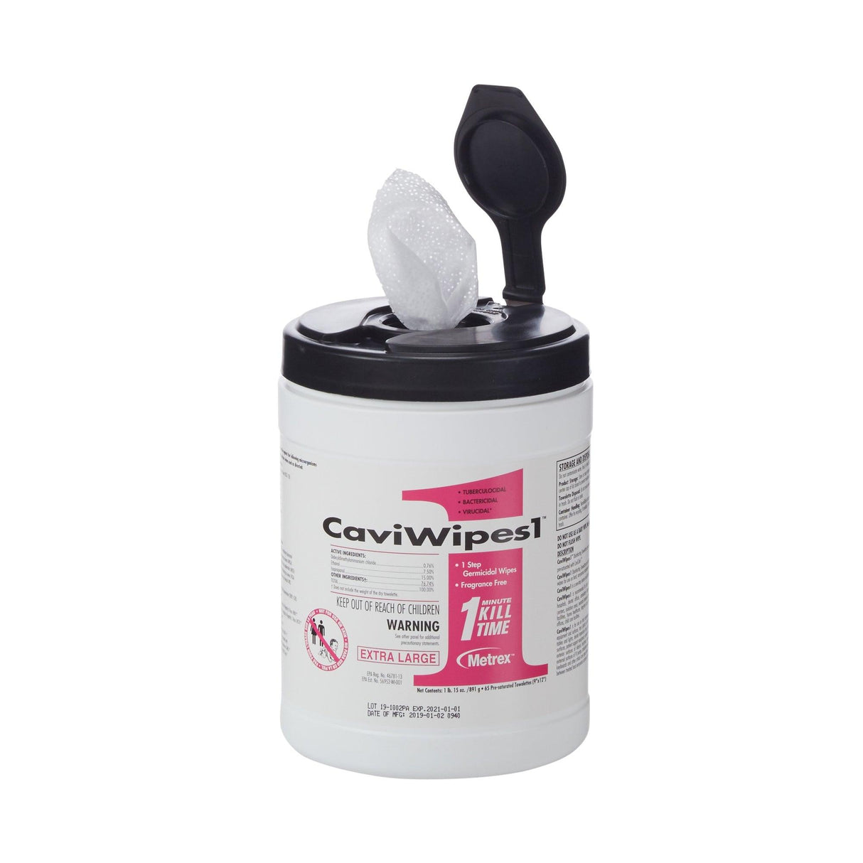 Metrex | Metrex CaviWipes1 X-Large Surface Disinfectant Premoistened Alcohol Based Wipes | 13-5150