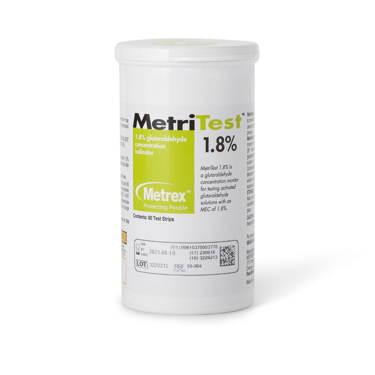 Metrex | Metrex Glutaraldehyde MetriTest 60 Test Strips Bottle | 10-304