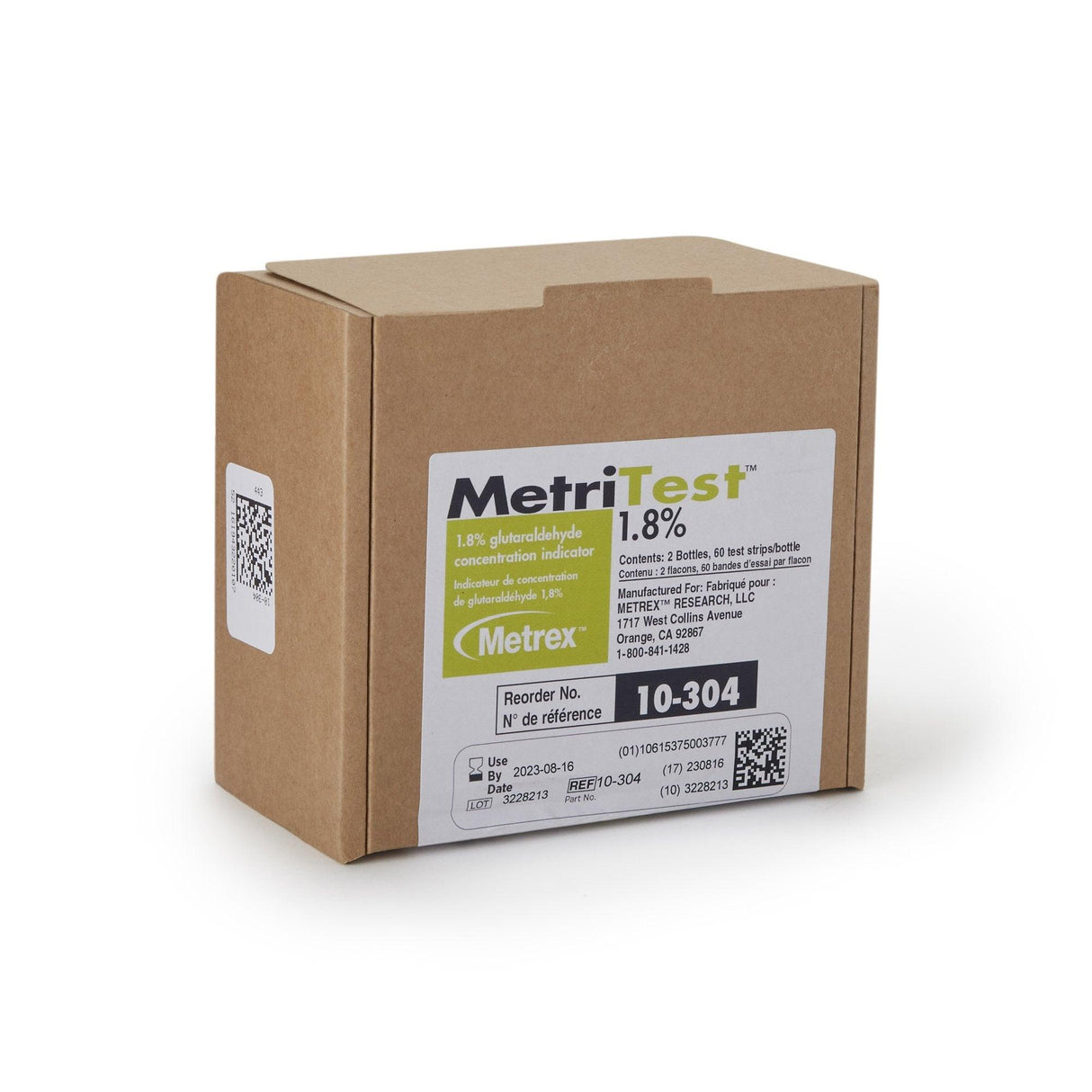 Metrex | Metrex Glutaraldehyde MetriTest 60 Test Strips Bottle | 10-304