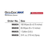 Micro Scientific Industries | Opti-Cide Max Surface Disinfectant Cleaner Premoistened Wipe | M60034