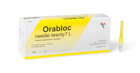 Pierrel Pharma | Orabloc Plastic Hub Nerve Block Dental Needle, 27G Long, 100/Bx | 102704036