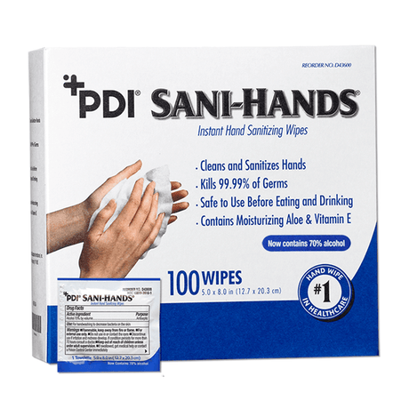 PDI | PDI Sani Hands: The Sanitizing Wipes Hand Hygiene Solution for Safe Hands | D43600