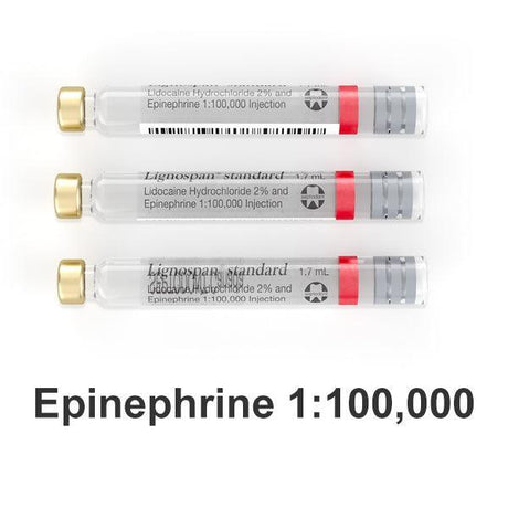 Septodont | Septodont Lignospan Standard Lidocaine 2% with Epinephrine 1:100,000 Cartridges, Box of 50 - 1.7 mL | 01A1100