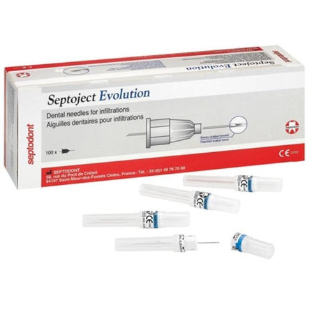 Septodont | Septodont Septoject Evolution 30 Gauge Short 25 mm Infiltration Disposable Dental Needle | 01-N1630