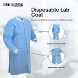 SurgiMac | SMS Disposable Lab Coats MacSafe by SurgiMac | Knee Length. 10/Pack | 10-1501