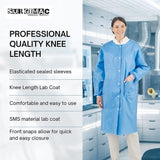 SurgiMac | SMS Disposable Lab Coats MacSafe by SurgiMac | Knee Length. 10/Pack | 10-1501