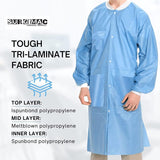 SurgiMac | SMS Disposable Lab Coats MacSafe by SurgiMac | Knee Length. 10/Pack | 10-1501
