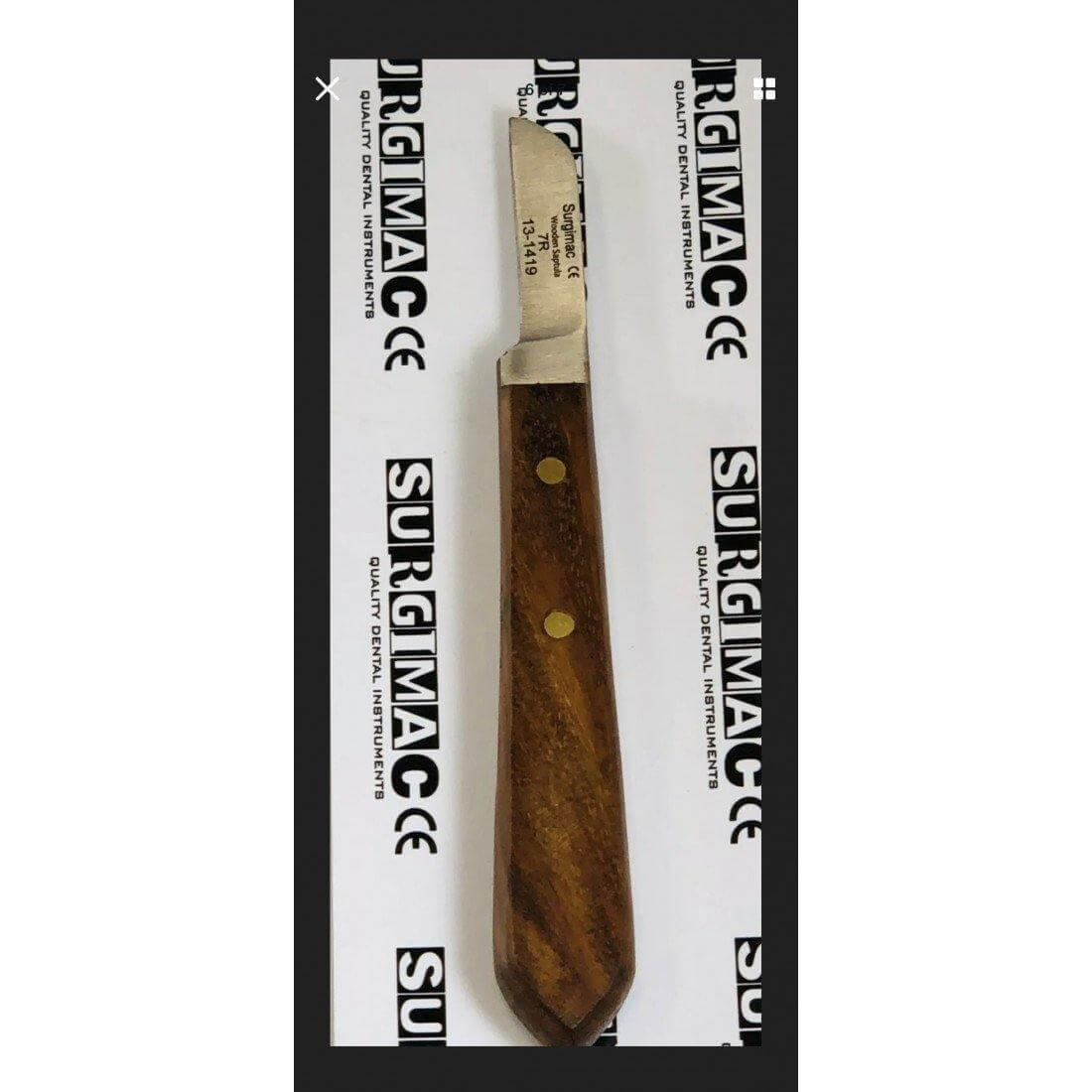SurgiMac | SurgiMac #7R Laboratory Knife with Stainless Steel Blade and Wooden Handle, 1/Pk | Mac20-7r