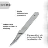 SurgiMac | Surgical Scalpel Blade, Plastic Handle, ProCut, Sterile, Stainless Steel, Box of 10 | 10-4110-P