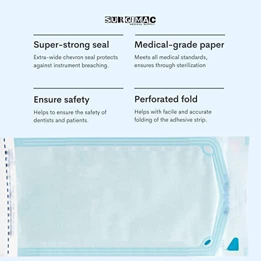 SurgiMac | Self Seal Sterilization Pouch For Dentist Tools | SS-2254