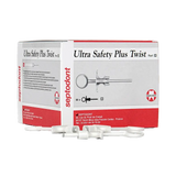 Ultra Safety Plus Twist XL Single Use Pre-Sterilized Syringe Handles, White, 50/bx 01N3500