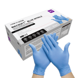 Nitrile Exam Gloves MacSoft by SurgiMac | Blue | Chemo Tested | 300 Count
